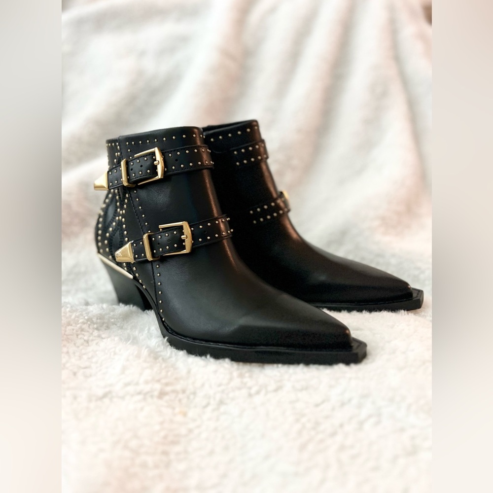 DOLCE VITA Ronnie Ankle Boots Black Leather Women’s Size 6